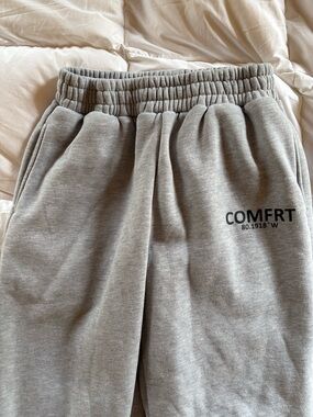 Comfrt Light Grey Elastic Waist Sweatpants
